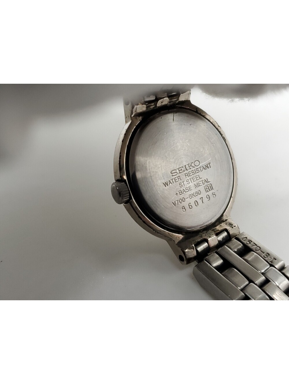 Seiko Quartz Watch Womens 25mm New Battery Silver Tone Round White Dial - Picture 15 of 15